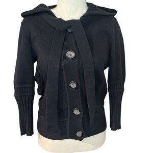 525 America Navy Button Down Hooded Cardigan